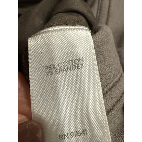 J. Jill Women’s Velvet Pants Slim Leg Ankle Taupe 10 Casual Neutral Soft - Picture 6 of 10